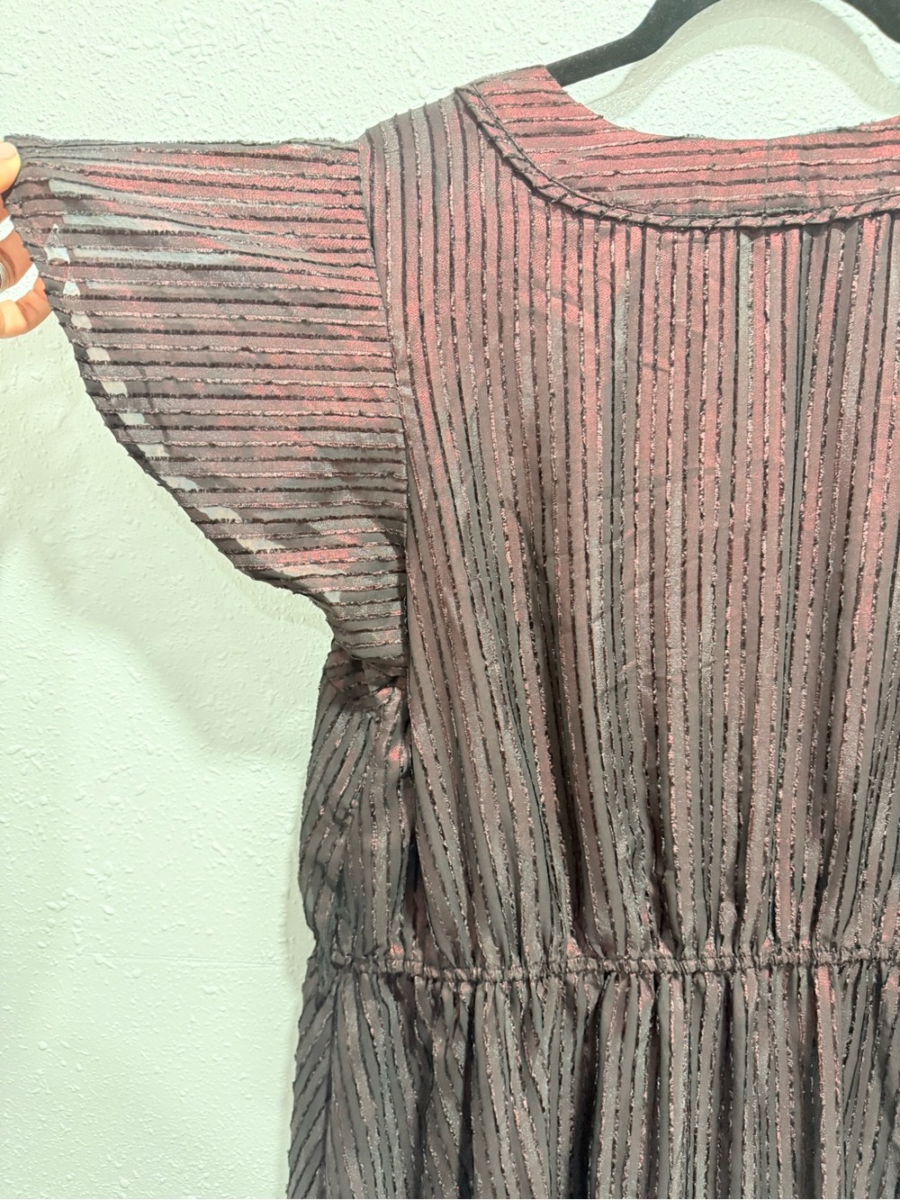 ModCloth Black Metallic Pleated Maxi Dress 3X - Picture 9 of 9